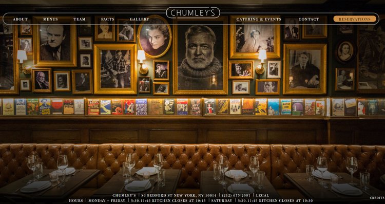 Restaurant Equipment & Collection of Literary Author Portraits